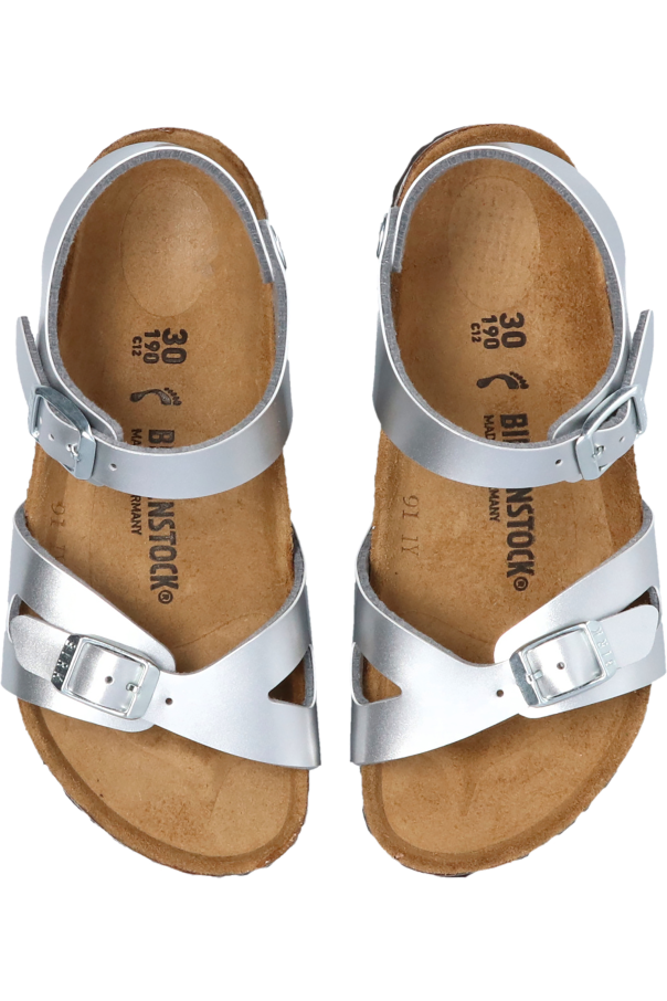 Birkenstock Electric Metallic Silver Birko-Flor Rio Sandals Kid’s offers Size EU 31